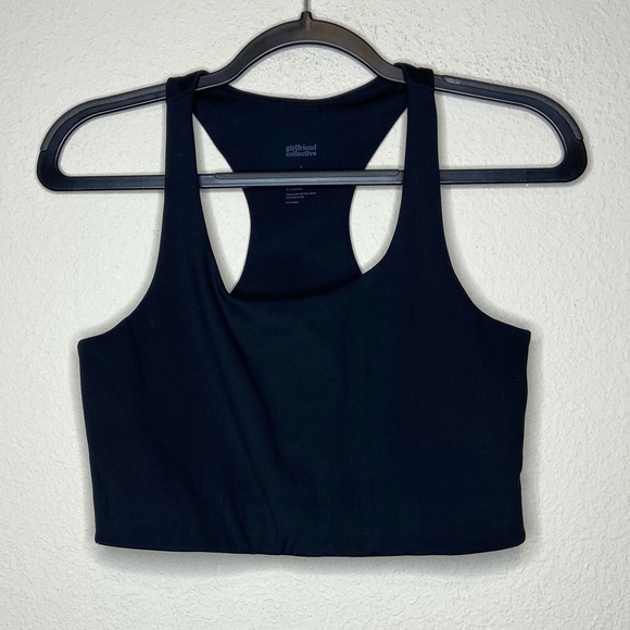 Girlfriend Collective Black Sports Bra - Picture 1 of 3